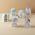 Thekbunny Spice Village 6-Piece Rustic Row Spice Jar Set
