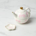Thekbunny Spring Pansies Tea For One With Tea Bag Holder