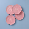 Thekbunny Butterfly Meadow Floral Pink Accent Plates - Set of 4