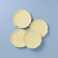 Thekbunny Butterfly Meadow Floral Yellow Accent Plates - Set of 4