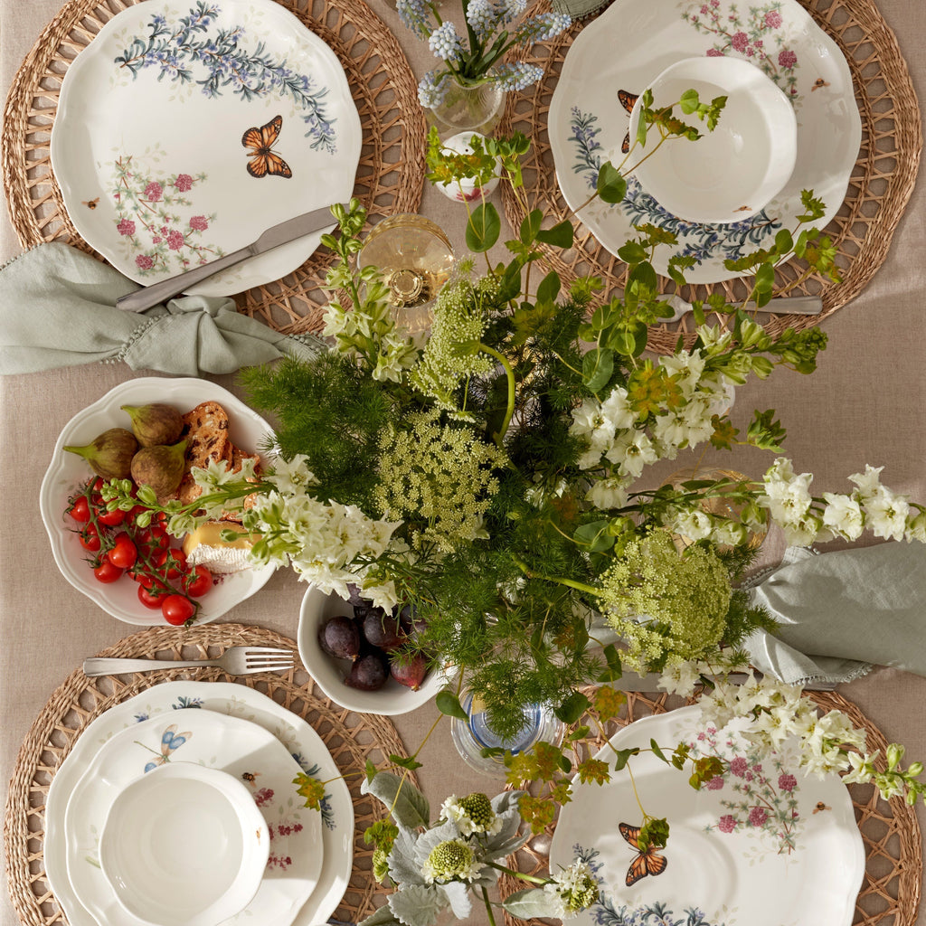 Thekbunny Butterfly Meadow Herbs Rice Bowls - Set of 4