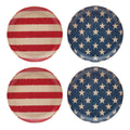 Thekbunny Vintage Americana Accent Plates - Set Of 4