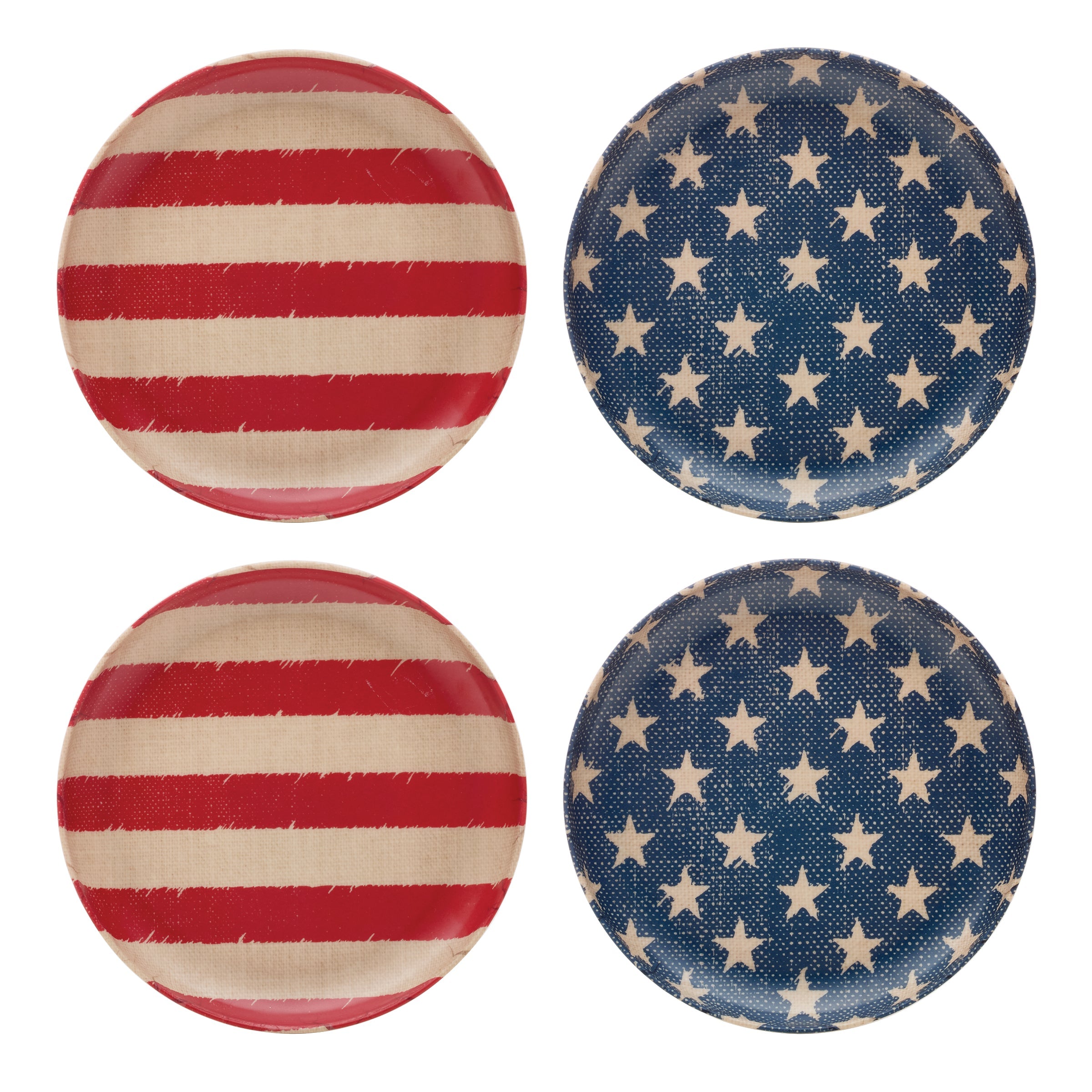 Thekbunny Vintage Americana Accent Plates - Set Of 4