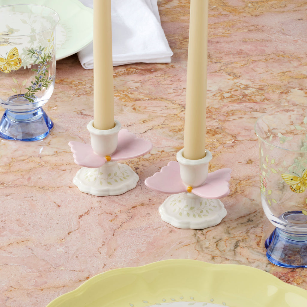 Thekbunny Butterfly Meadow Candlestick Holders - Set of 2