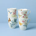 Thekbunny  Butterfly Meadow Herbs Mugs - Set of 4