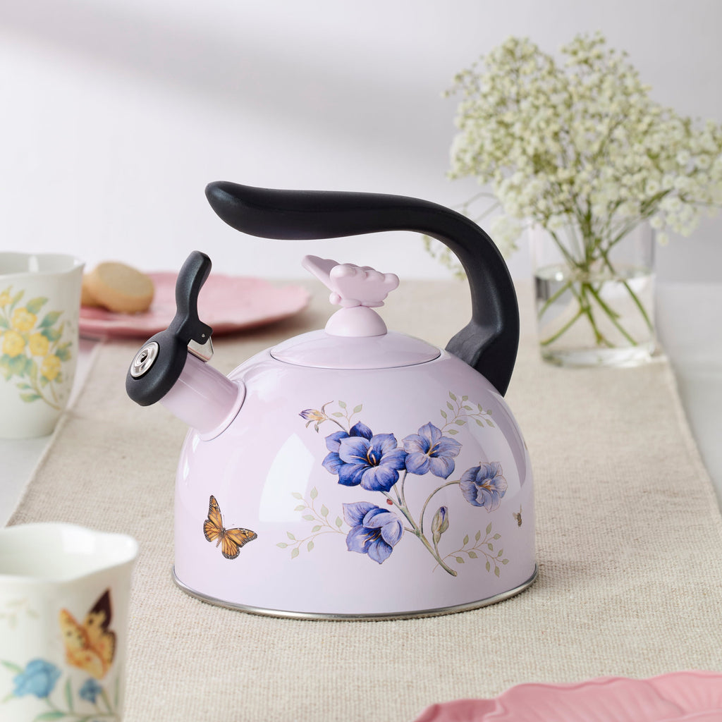 Thekbunny Butterfly Meadow Colors Tea Kettle