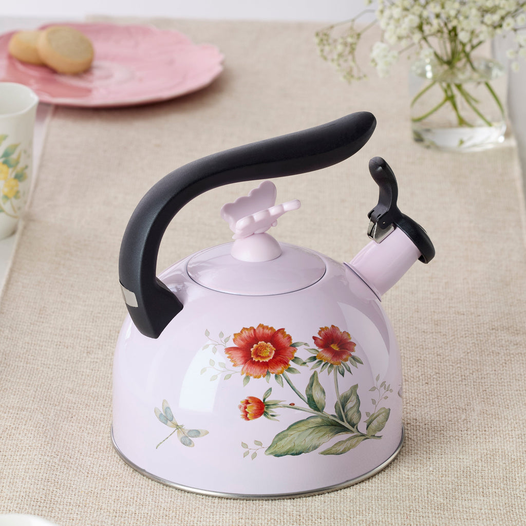 Thekbunny Butterfly Meadow Colors Tea Kettle