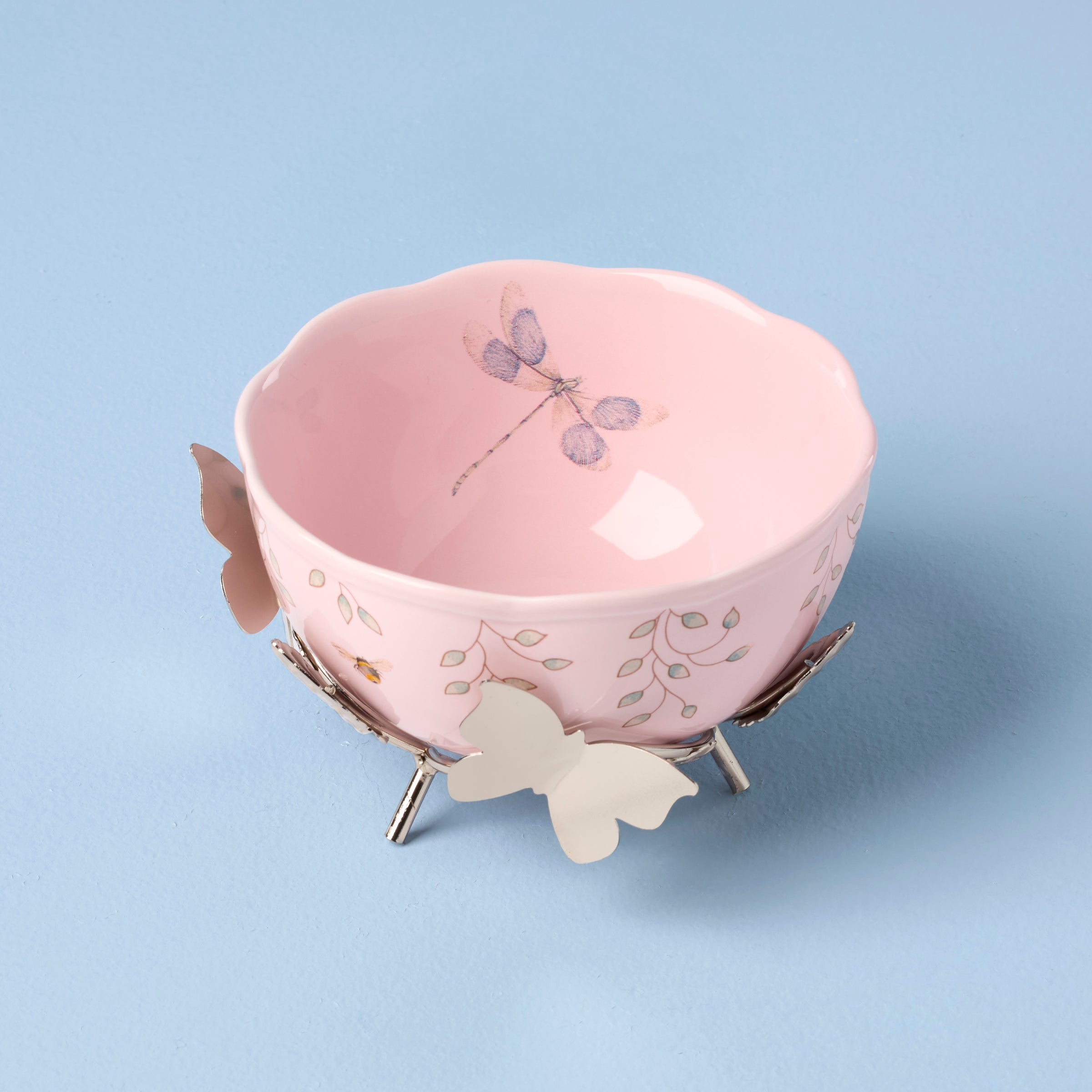 Thekbunny Butterfly Meadow Bowl With Stand