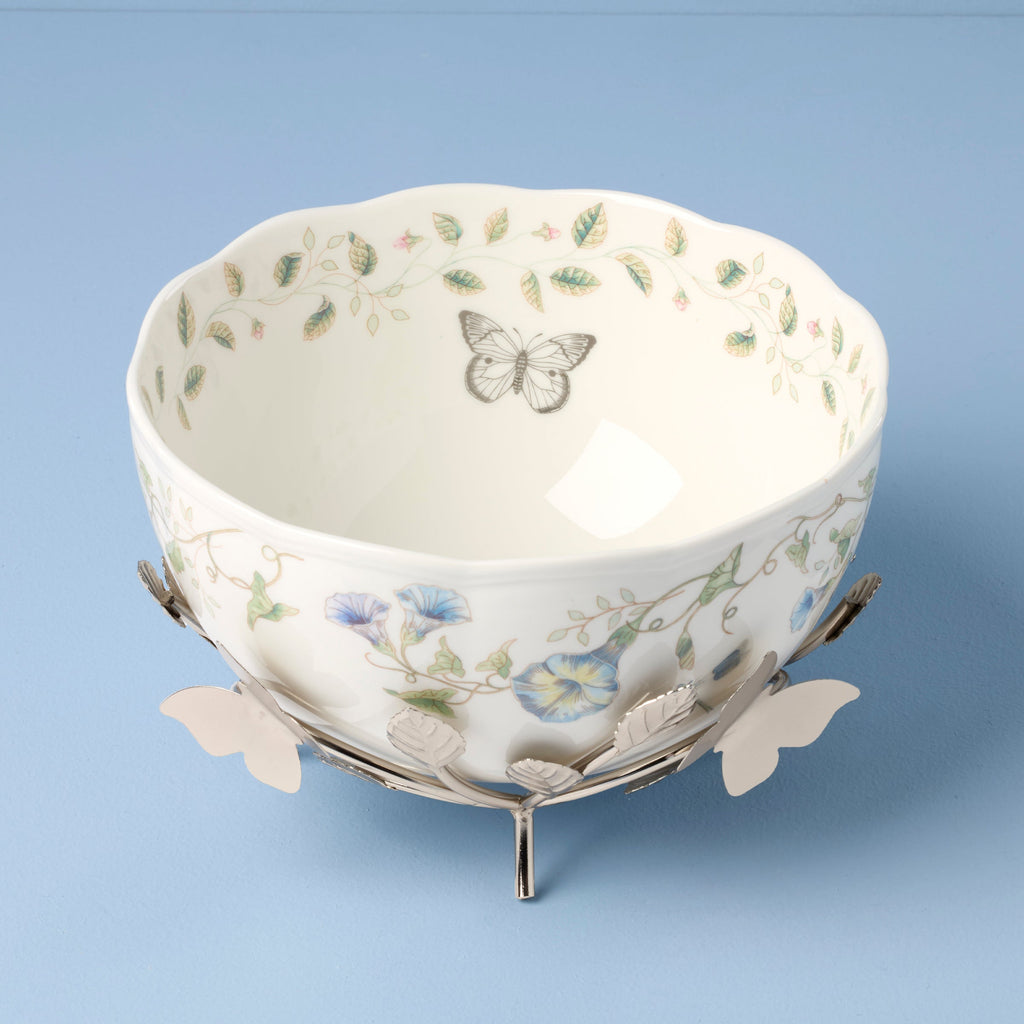Thekbunny Butterfly Meadow 25th Anniversary Bowl With Stand
