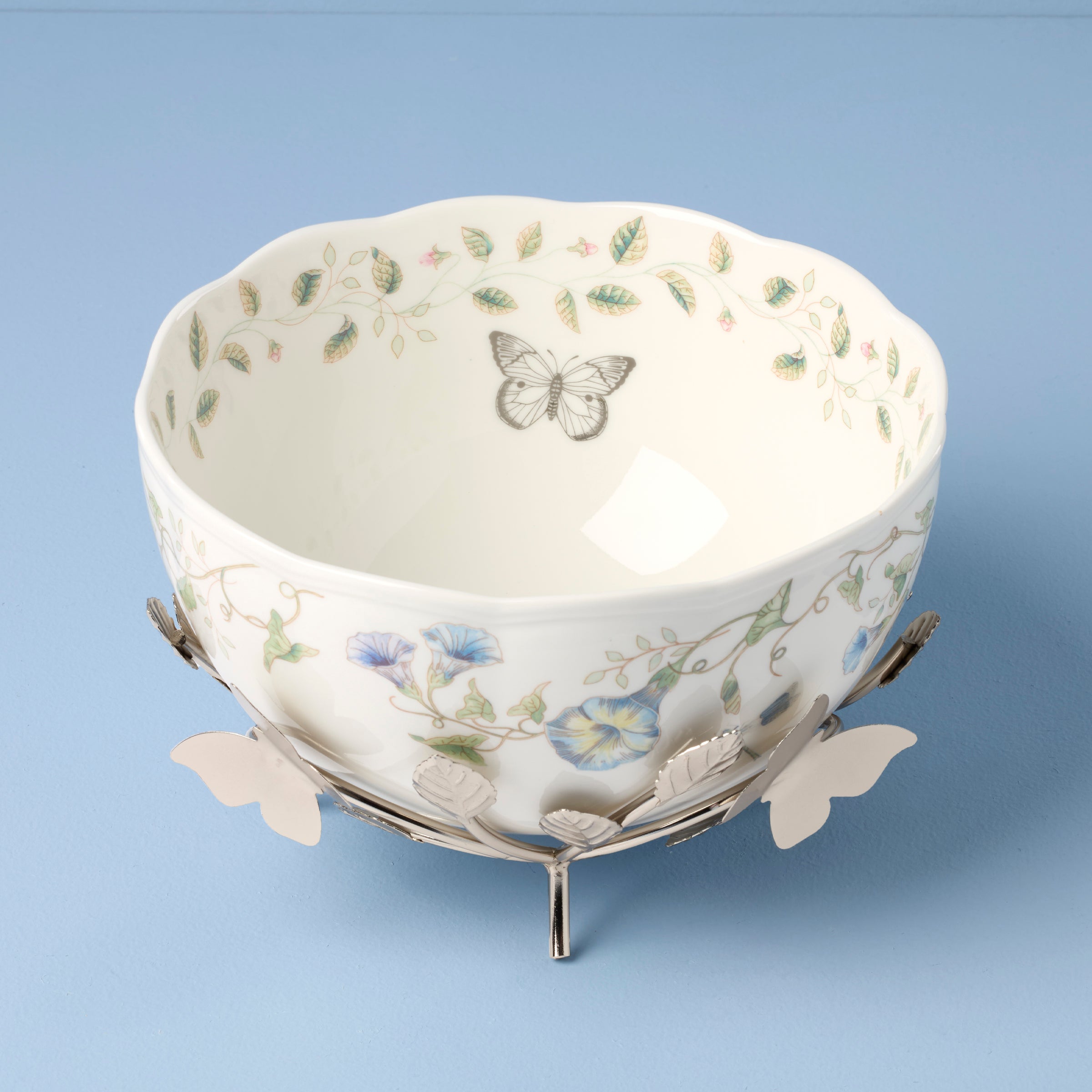 Thekbunny Butterfly Meadow 25th Anniversary Bowl With Stand