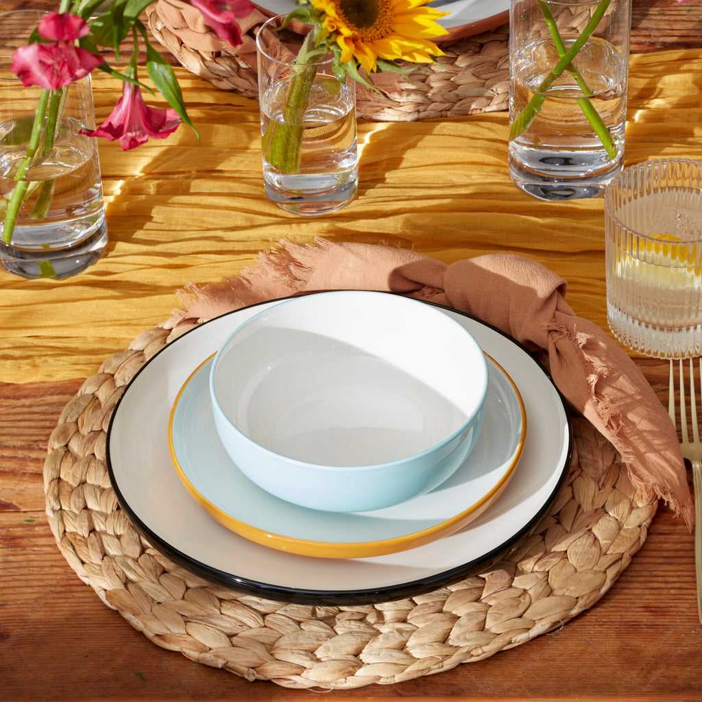 Thekbunny 24 Seven Colors Sunbaked 12-Piece Dinnerware Set