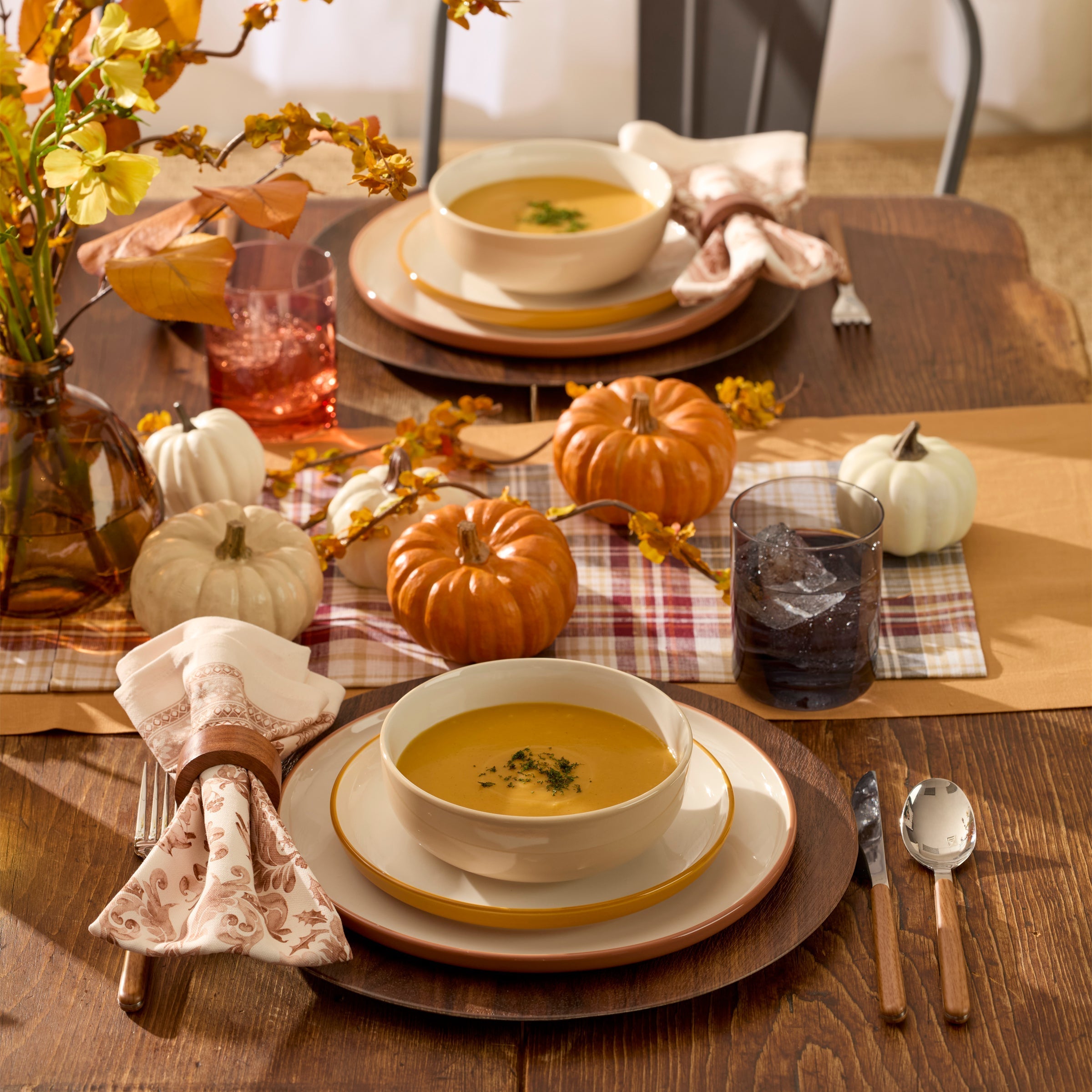 Thekbunny 24 Seven Colors Sunbaked 12-Piece Dinnerware Set