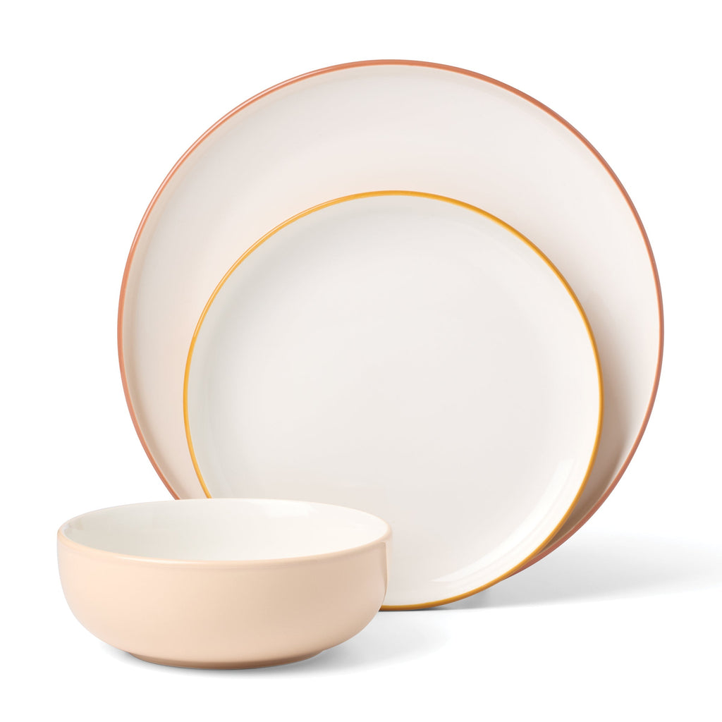 Thekbunny 24 Seven Colors Sunbaked 12-Piece Dinnerware Set
