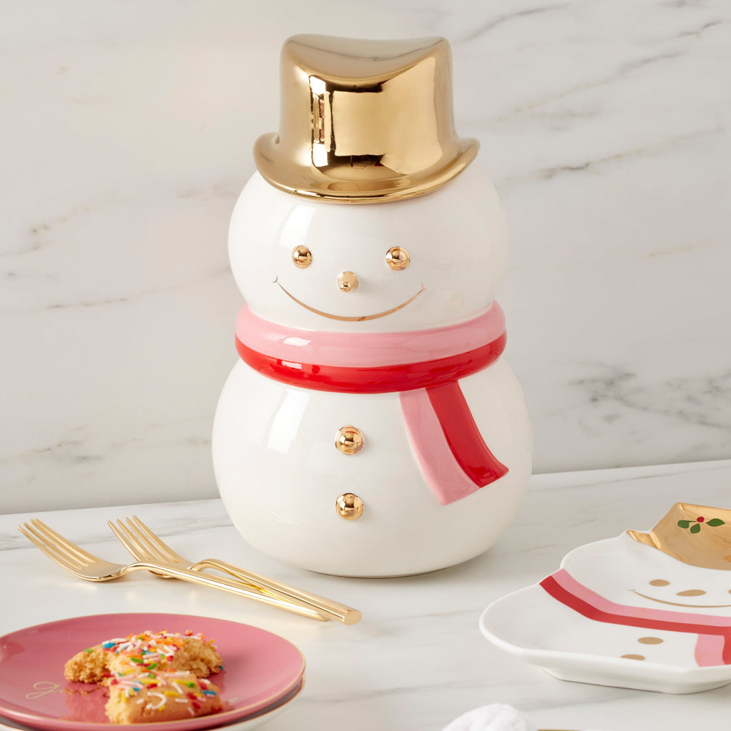 Thekbunny Be Jolly Snowman Cookie Jar