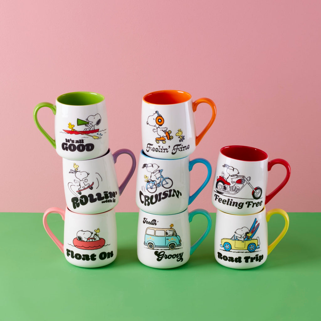 Thekbunny Peanuts Mugs - Set of 2 - Groovy-Feeling Free