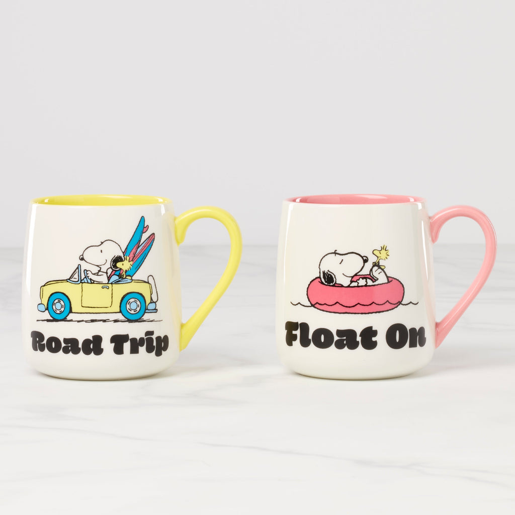 Thekbunny Peanuts Mugs - Set of 2 - Road Trip-Float On