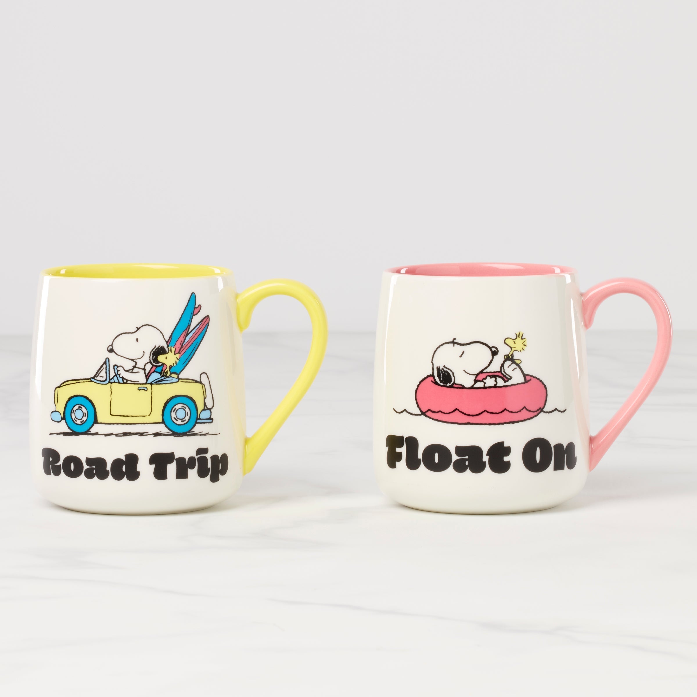 Thekbunny Peanuts Mugs - Set of 2 - Road Trip-Float On