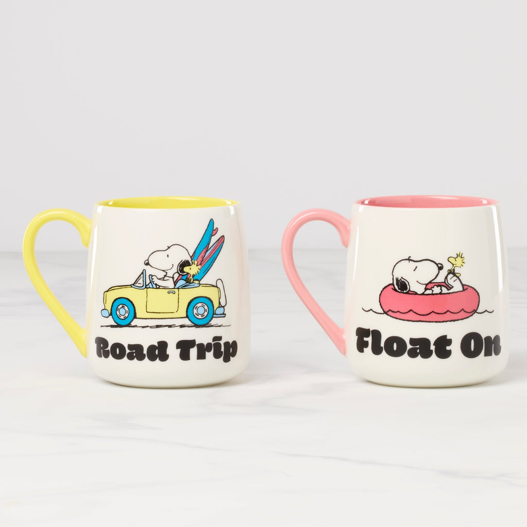 Thekbunny Peanuts Mugs - Set of 2 - Road Trip-Float On