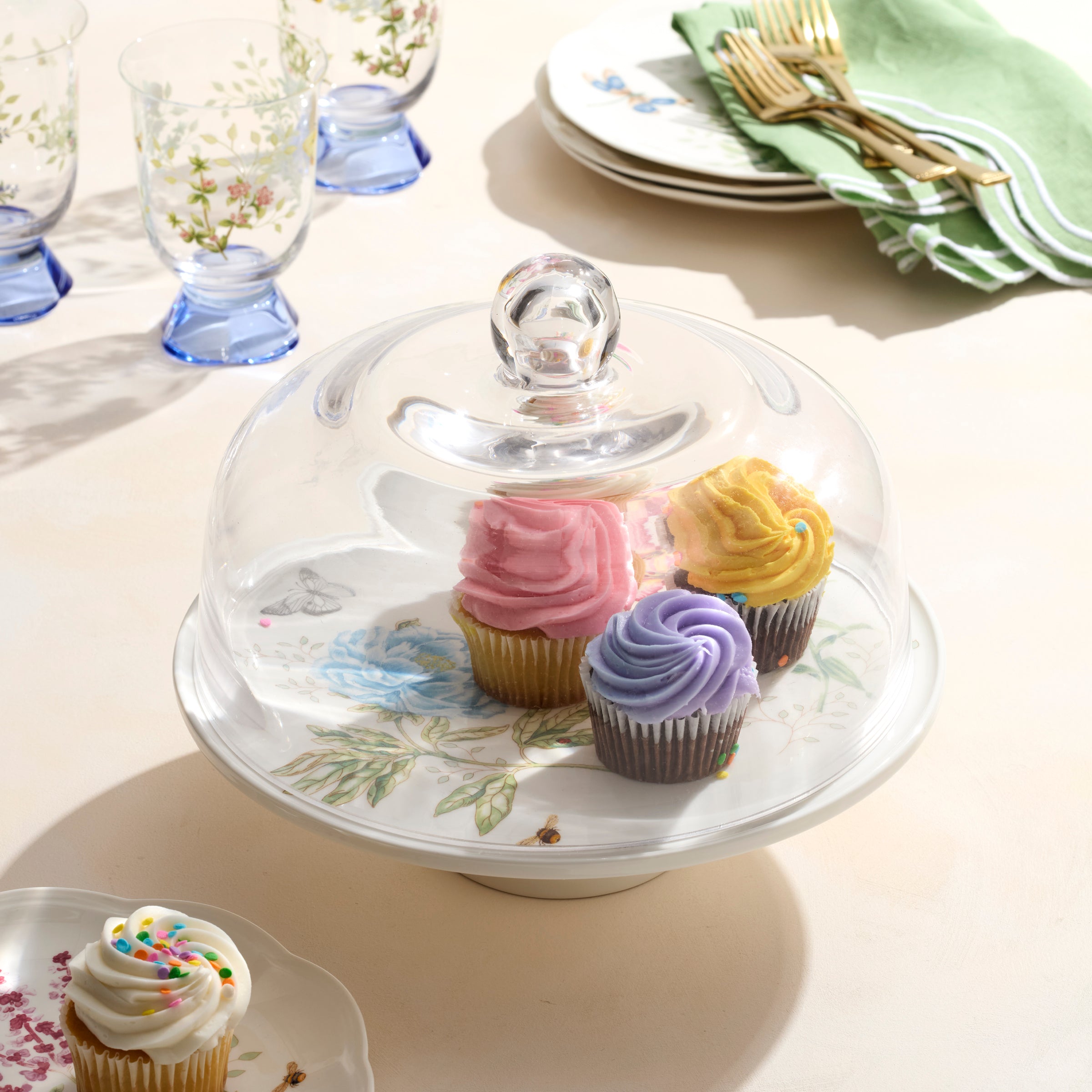 Thekbunny Butterfly Meadow 25th Anniversary Cake Plate