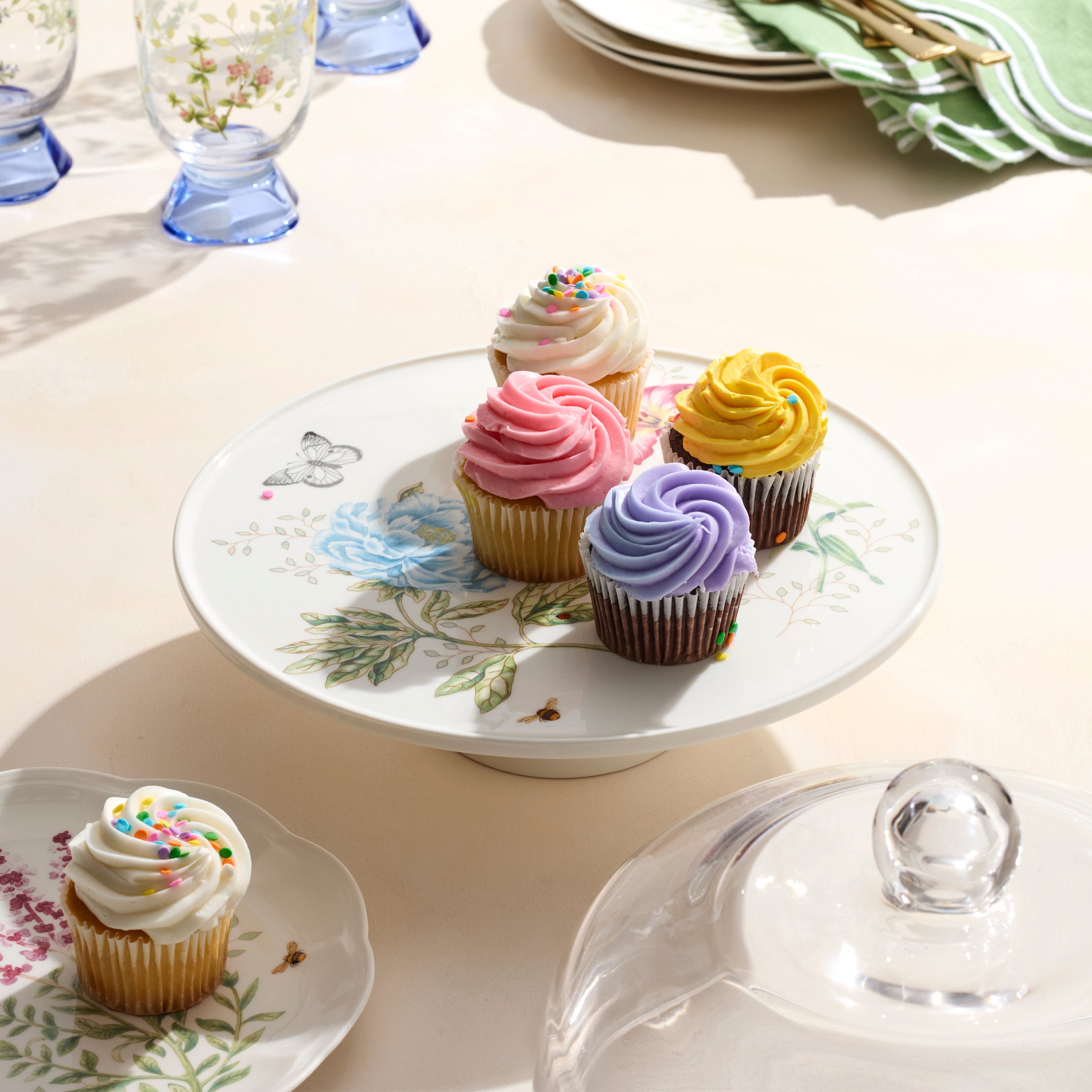 Thekbunny Butterfly Meadow 25th Anniversary Cake Plate