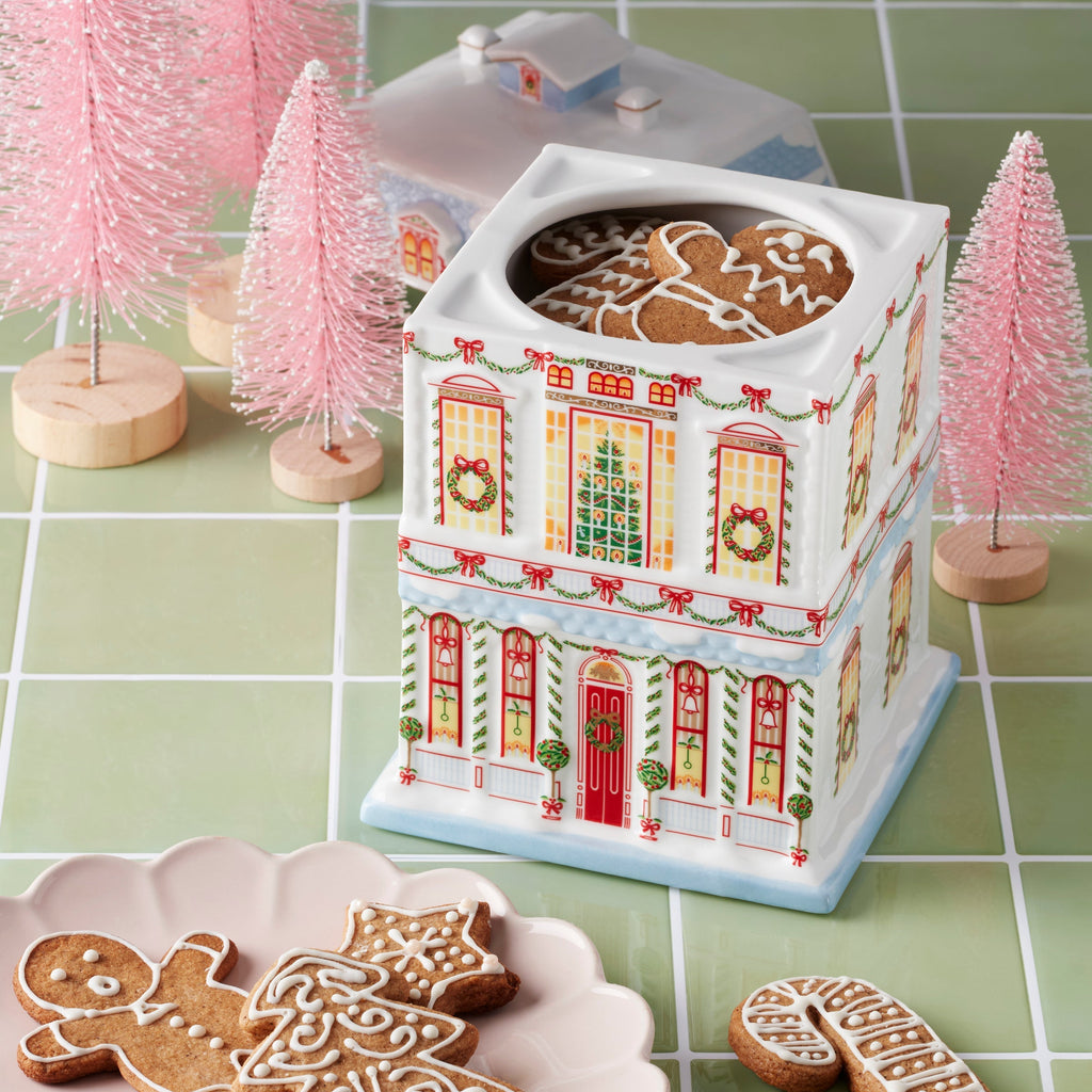 Thekbunny Holiday Village Christmas Cookie Jar