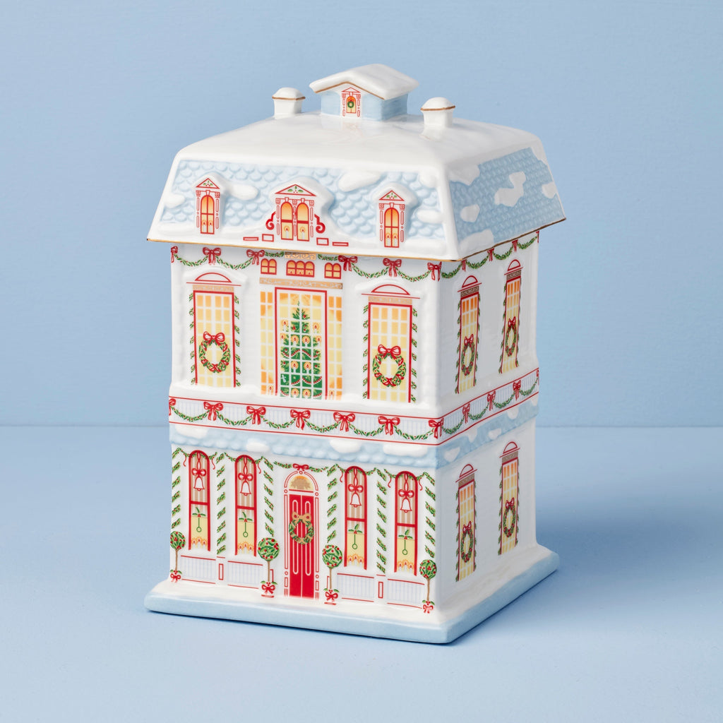 Thekbunny Holiday Village Christmas Cookie Jar