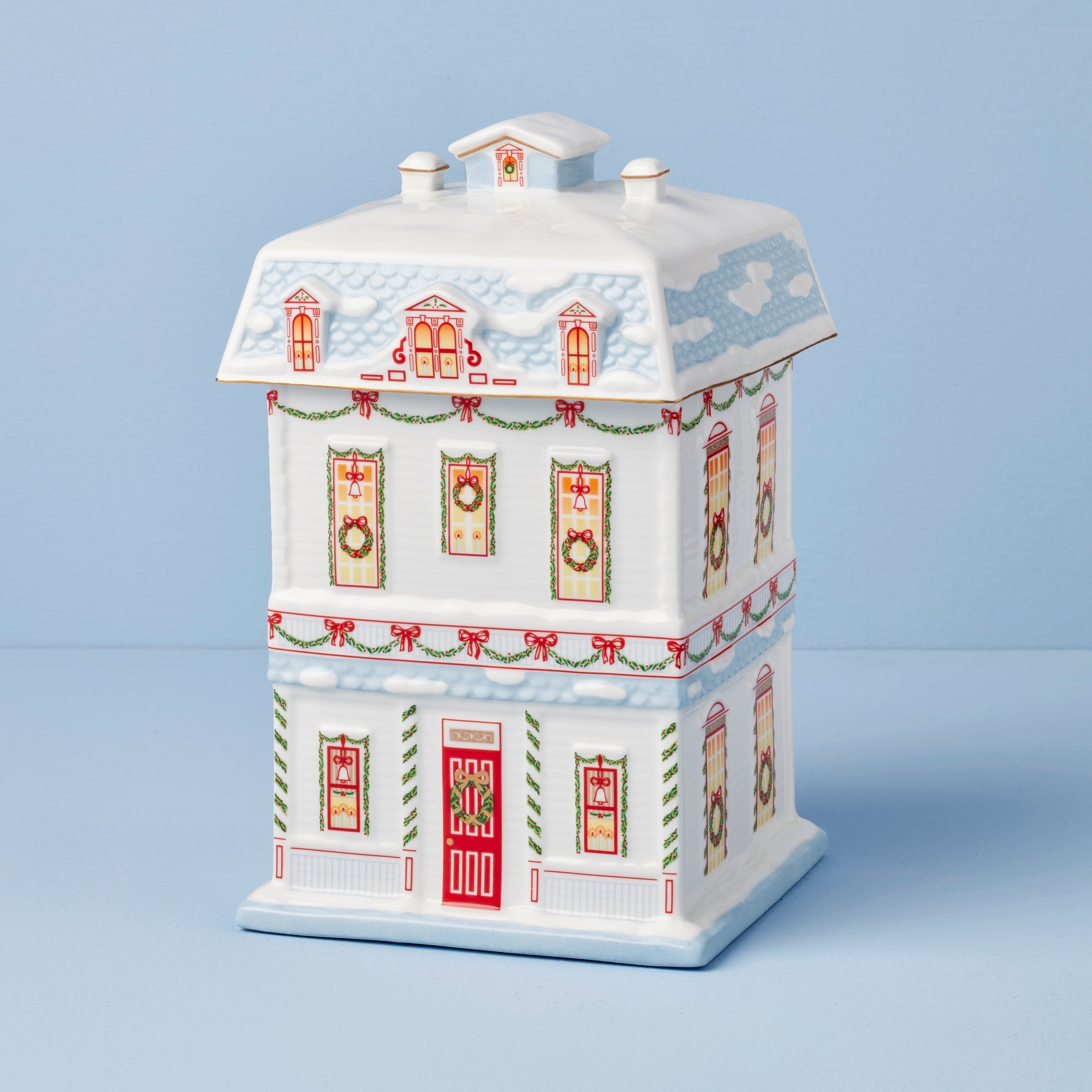Thekbunny Holiday Village Christmas Cookie Jar