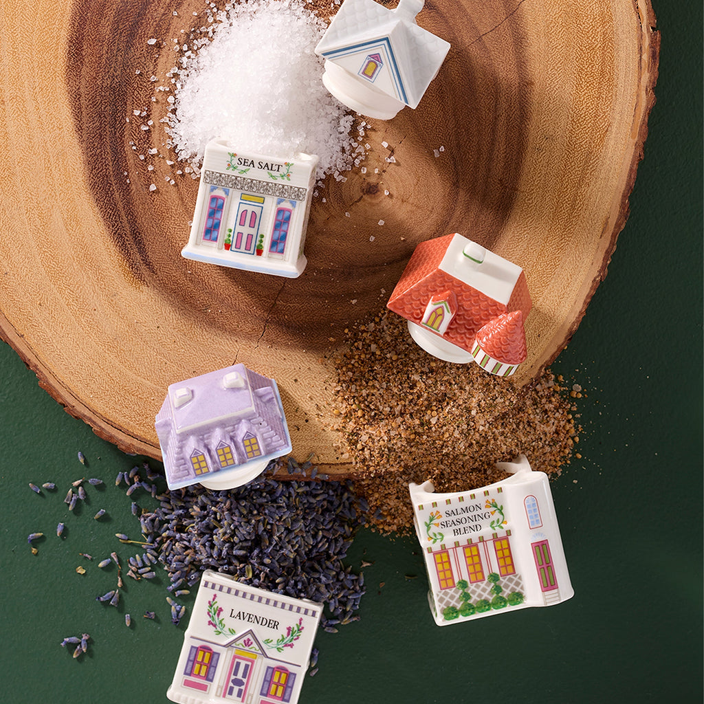 Thekbunny Spice Village 3-Piece West Coast Spice Jars Set