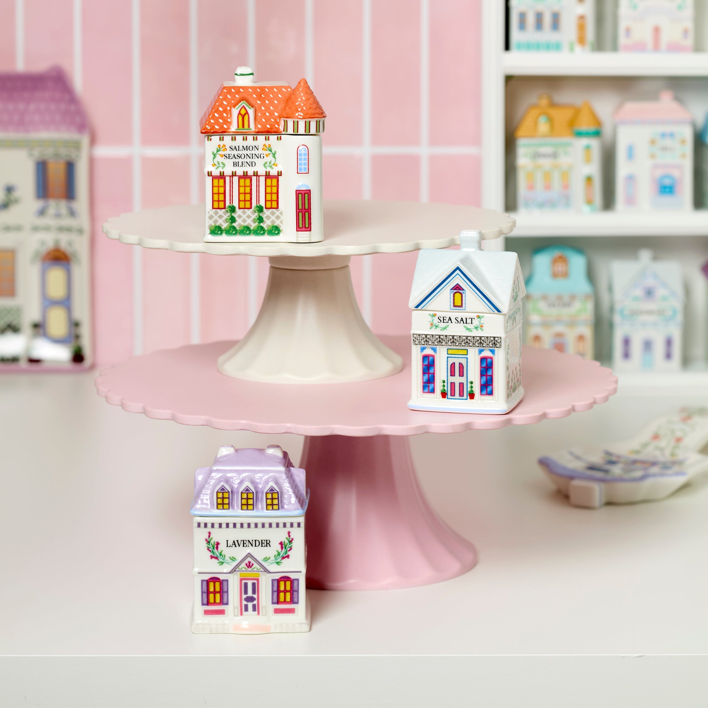 Thekbunny Spice Village 3-Piece West Coast Spice Jars Set
