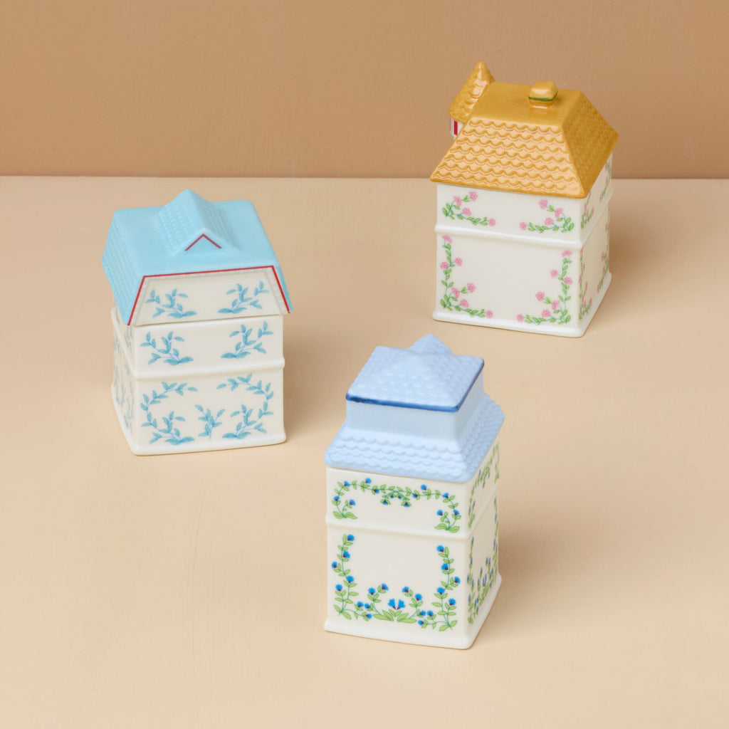 Thekbunny Spice Village 3-Piece French Quarter Spice Jar Set