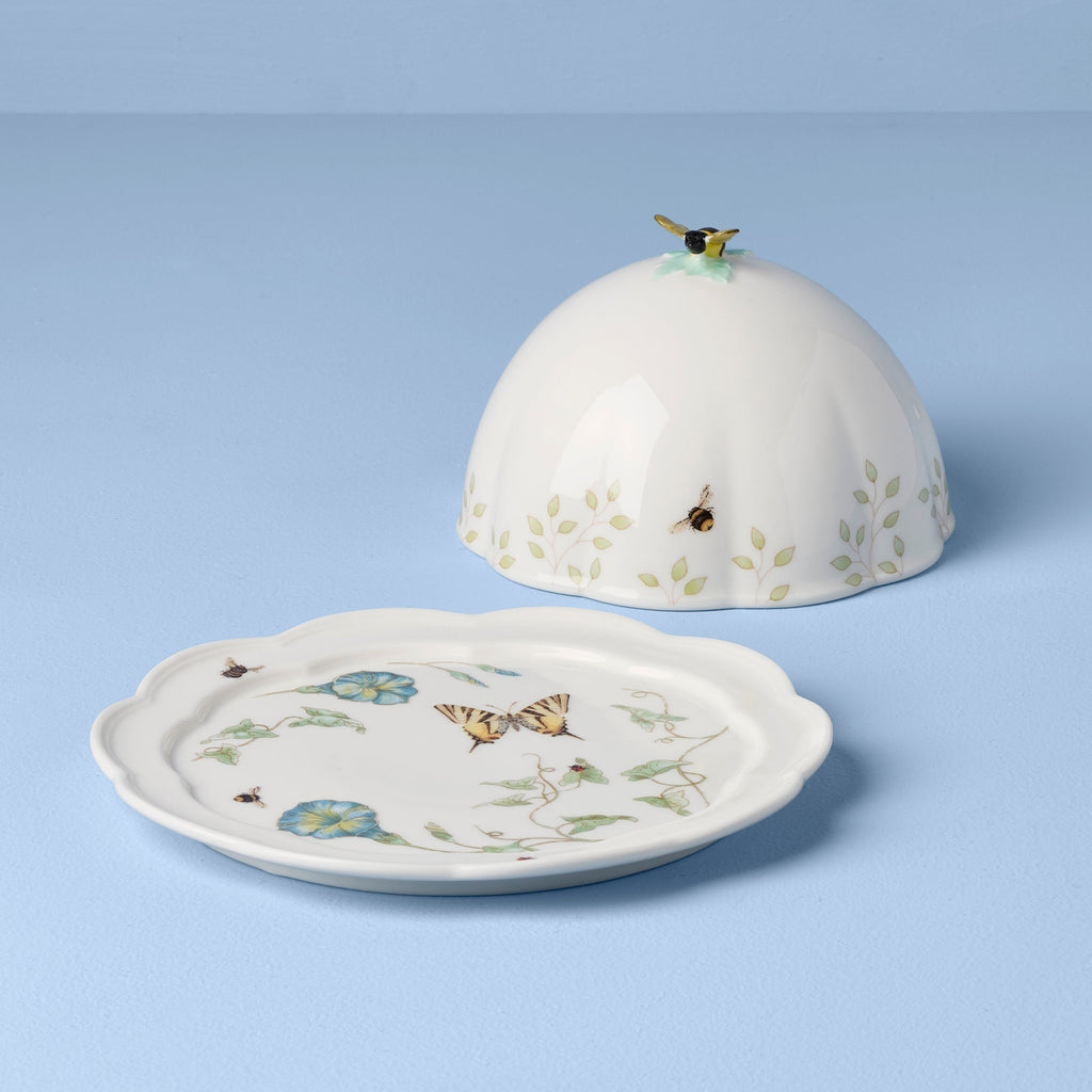 Thekbunny Butterfly Meadow Covered Butter Dish