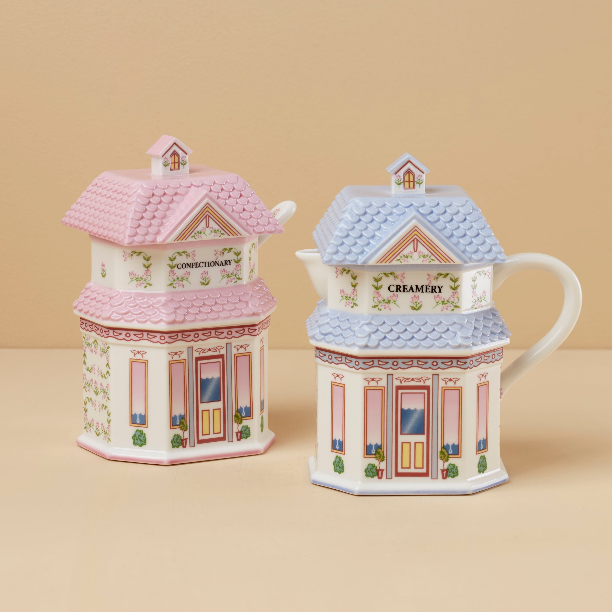 Thekbunny Spice Village Sugar & Creamer Set