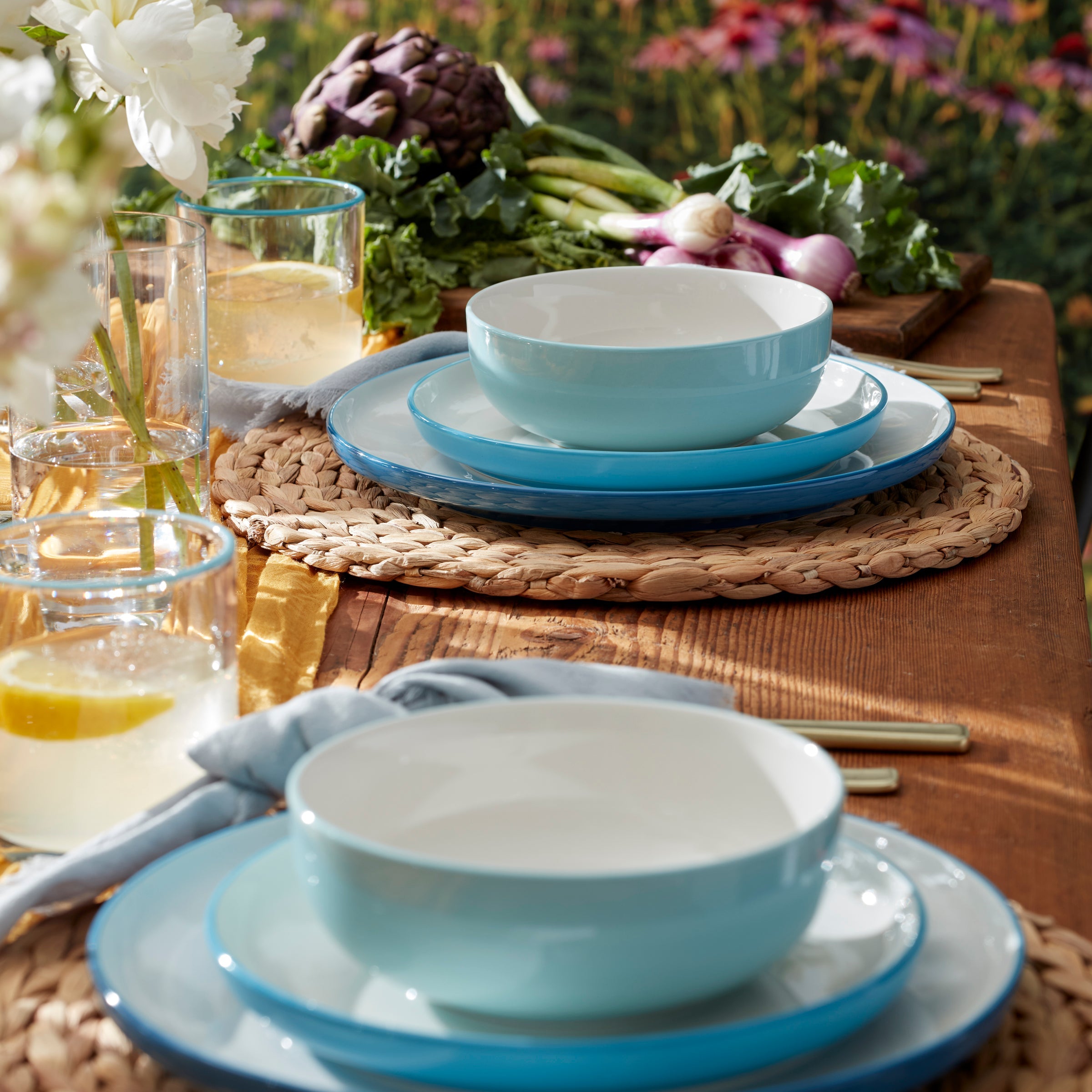 Thekbunny 24 Seven Turquoise Medium Tumbler - Set Of 6