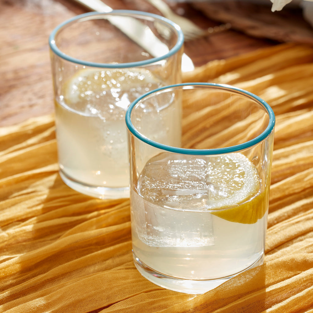 Thekbunny 24 Seven Turquoise Medium Tumbler - Set Of 6