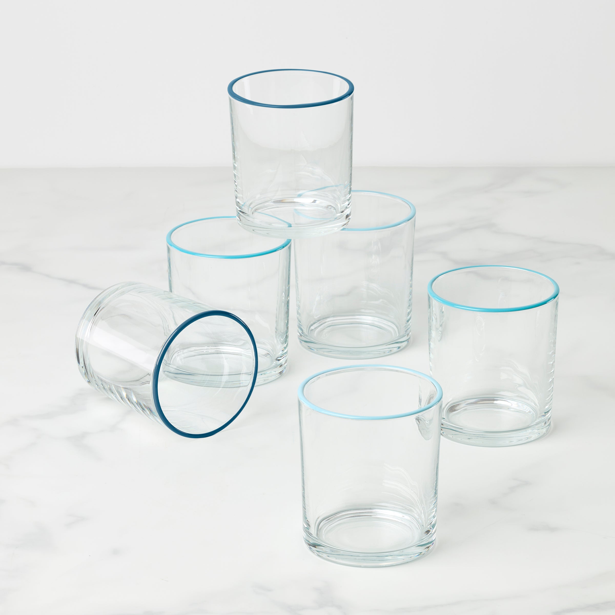 Thekbunny 24 Seven Turquoise Medium Tumbler - Set Of 6