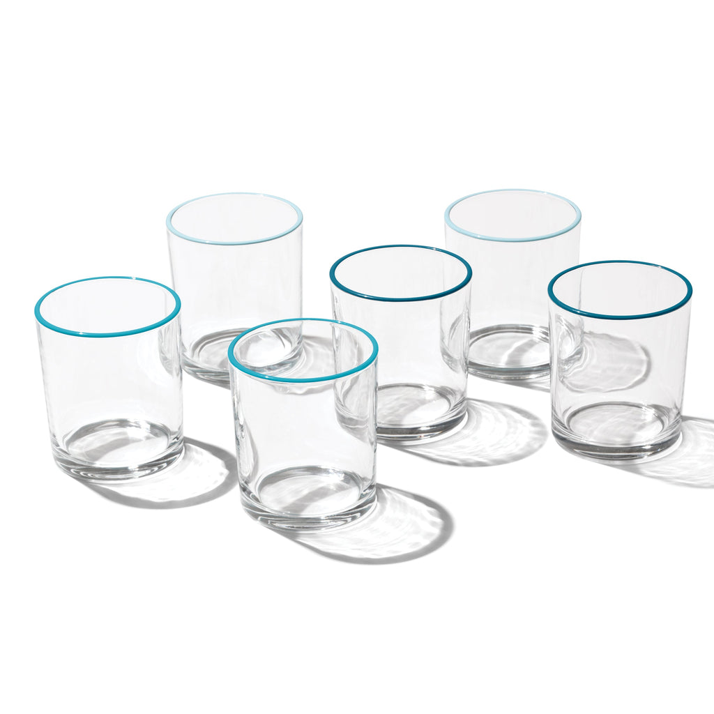Thekbunny 24 Seven Turquoise Medium Tumbler - Set Of 6