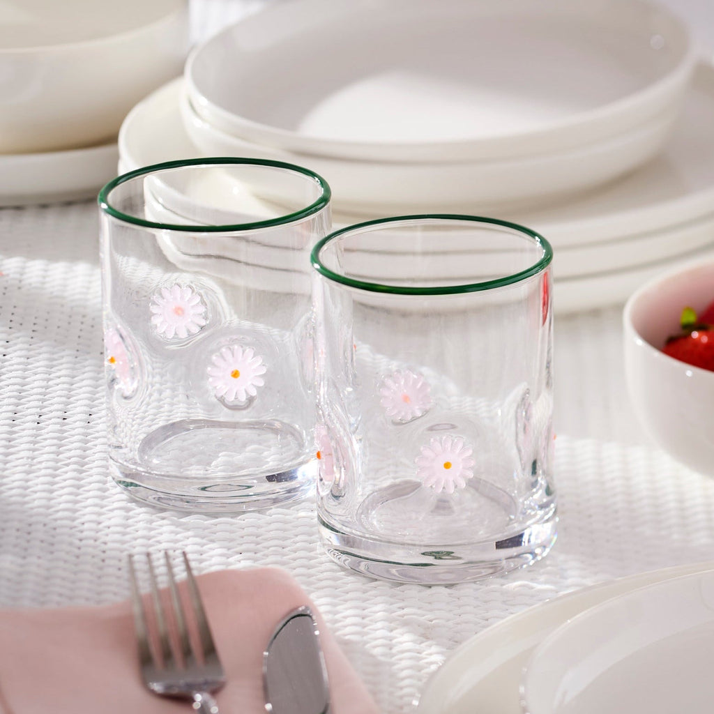 Thekbunny 24 Seven Flower Tumbler - Set of 2