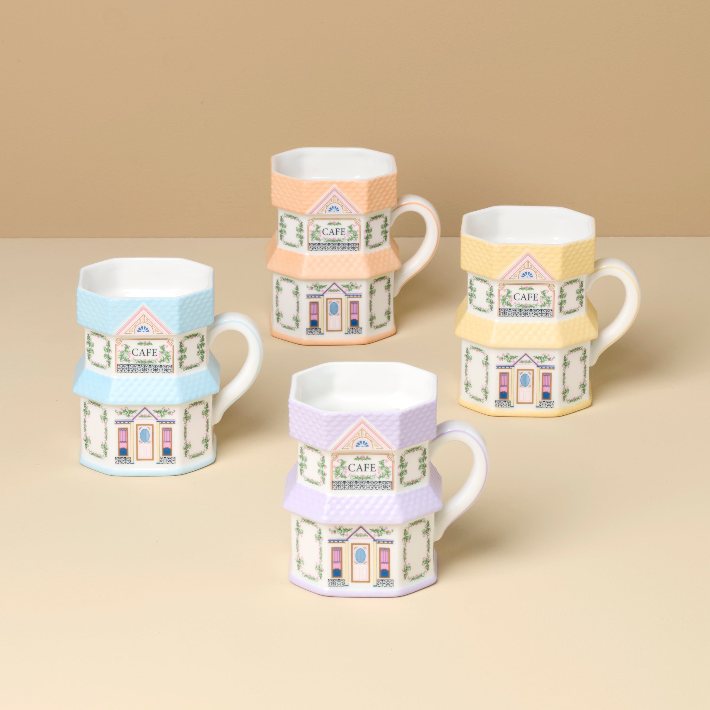 Thekbunny Thekbunny Spice Village Mugs, Set of 4