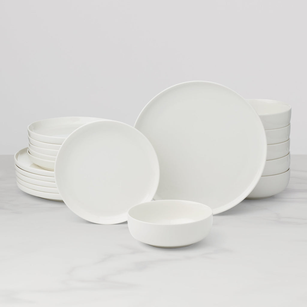 Thekbunny 24 Seven White 18-Piece Dinnerware Set