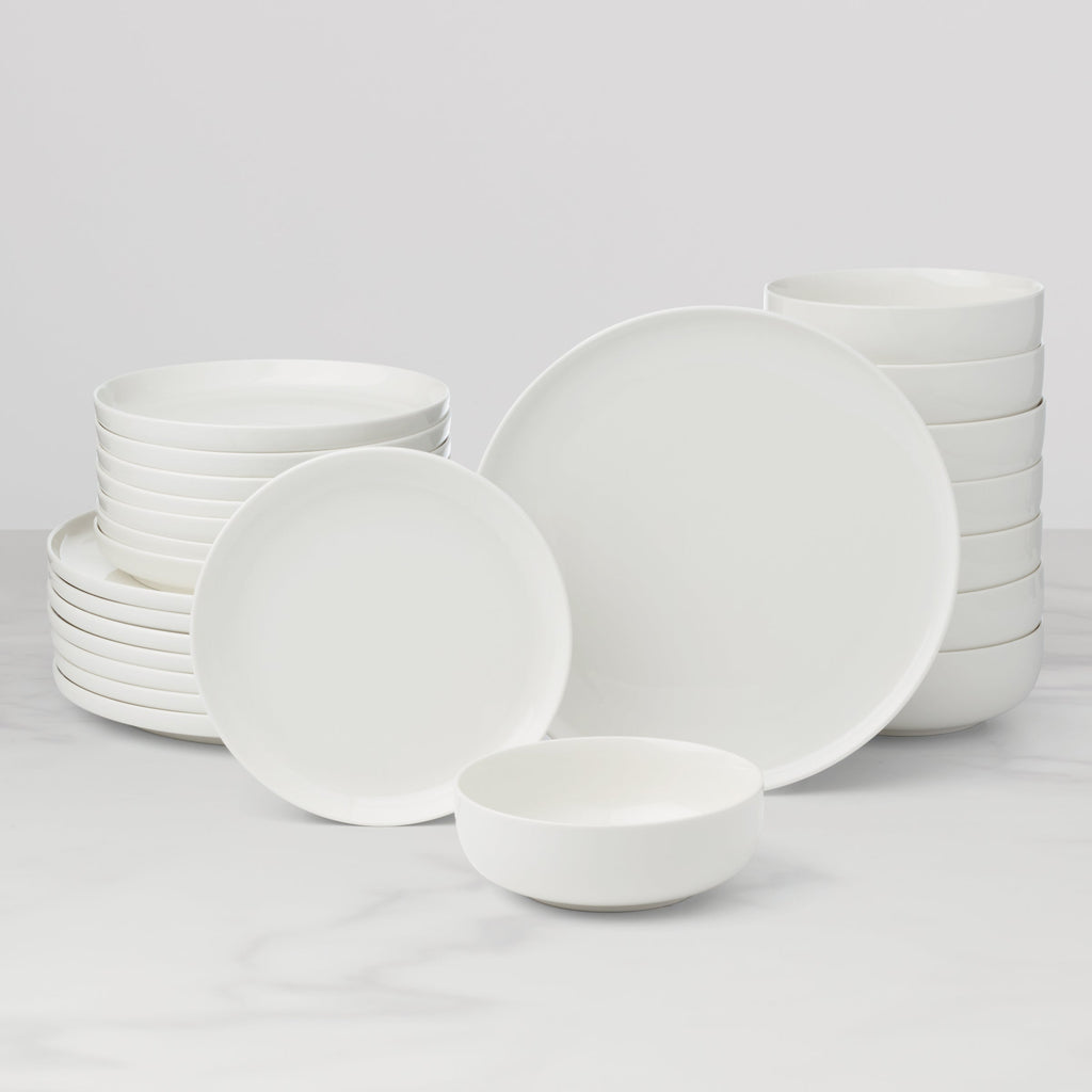 Thekbunny 24 Seven White 24-Piece Dinnerware Set