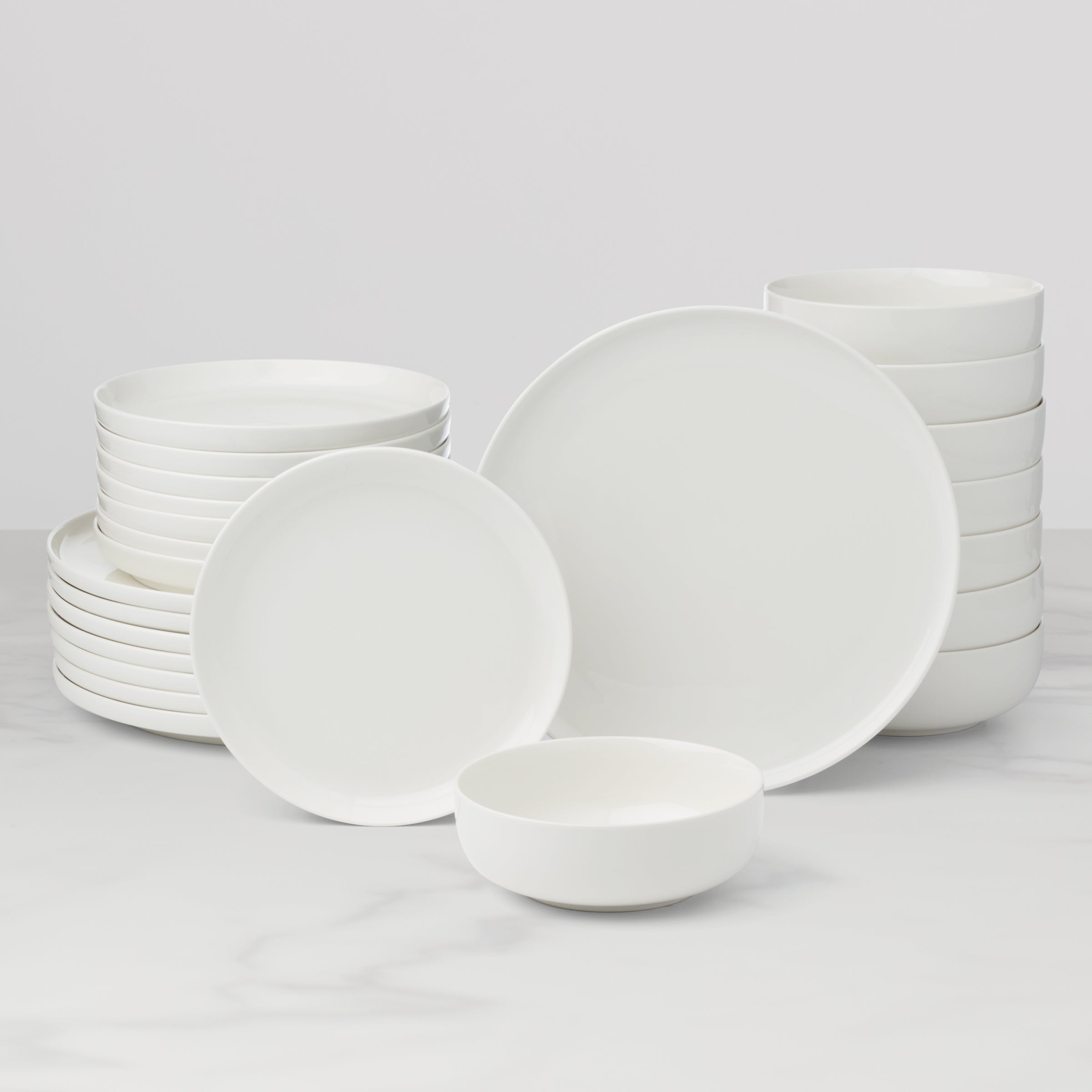 Thekbunny 24 Seven White 24-Piece Dinnerware Set