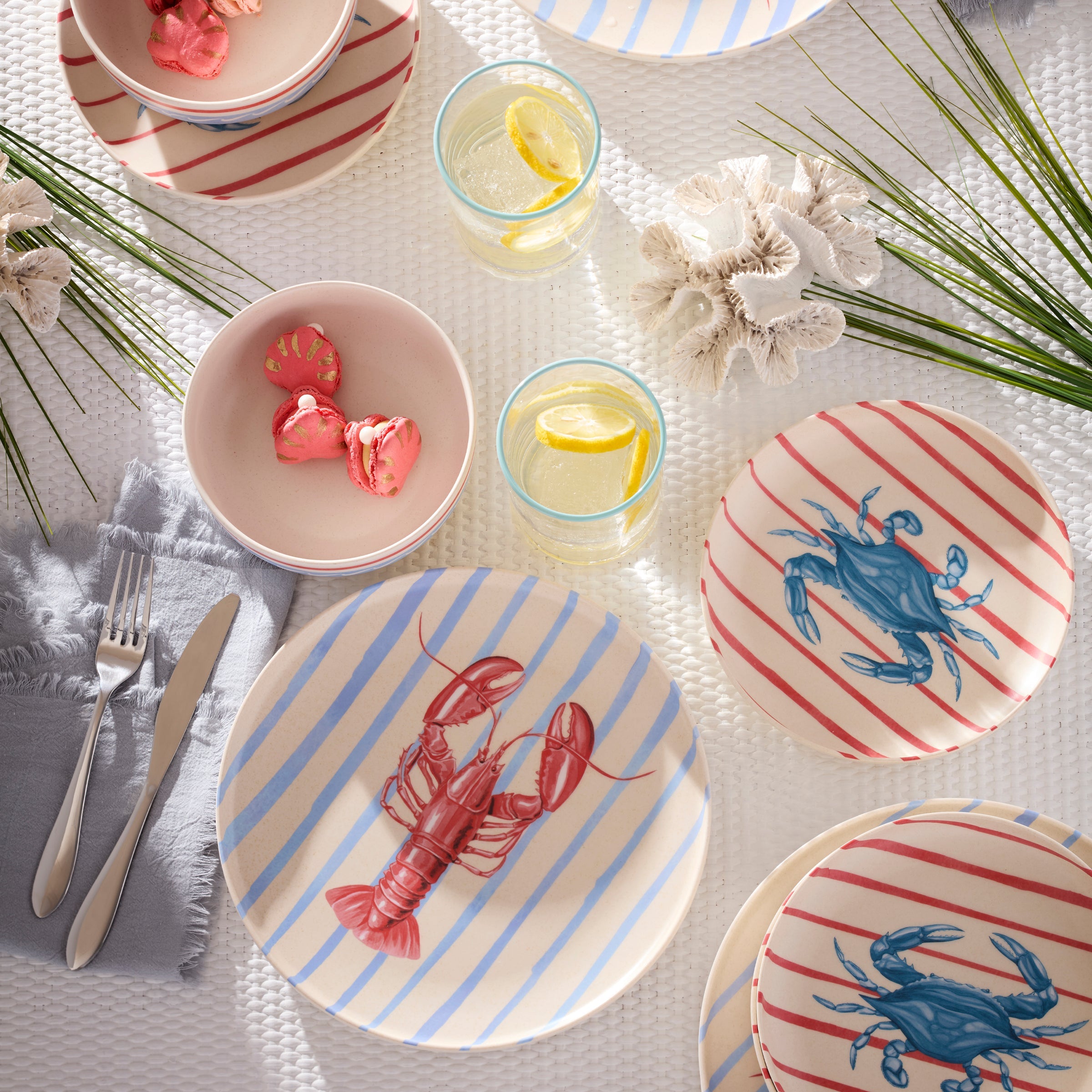 Thekbunny 24 Seven Melamine Wharfside 24 Piece Dinnerware Set