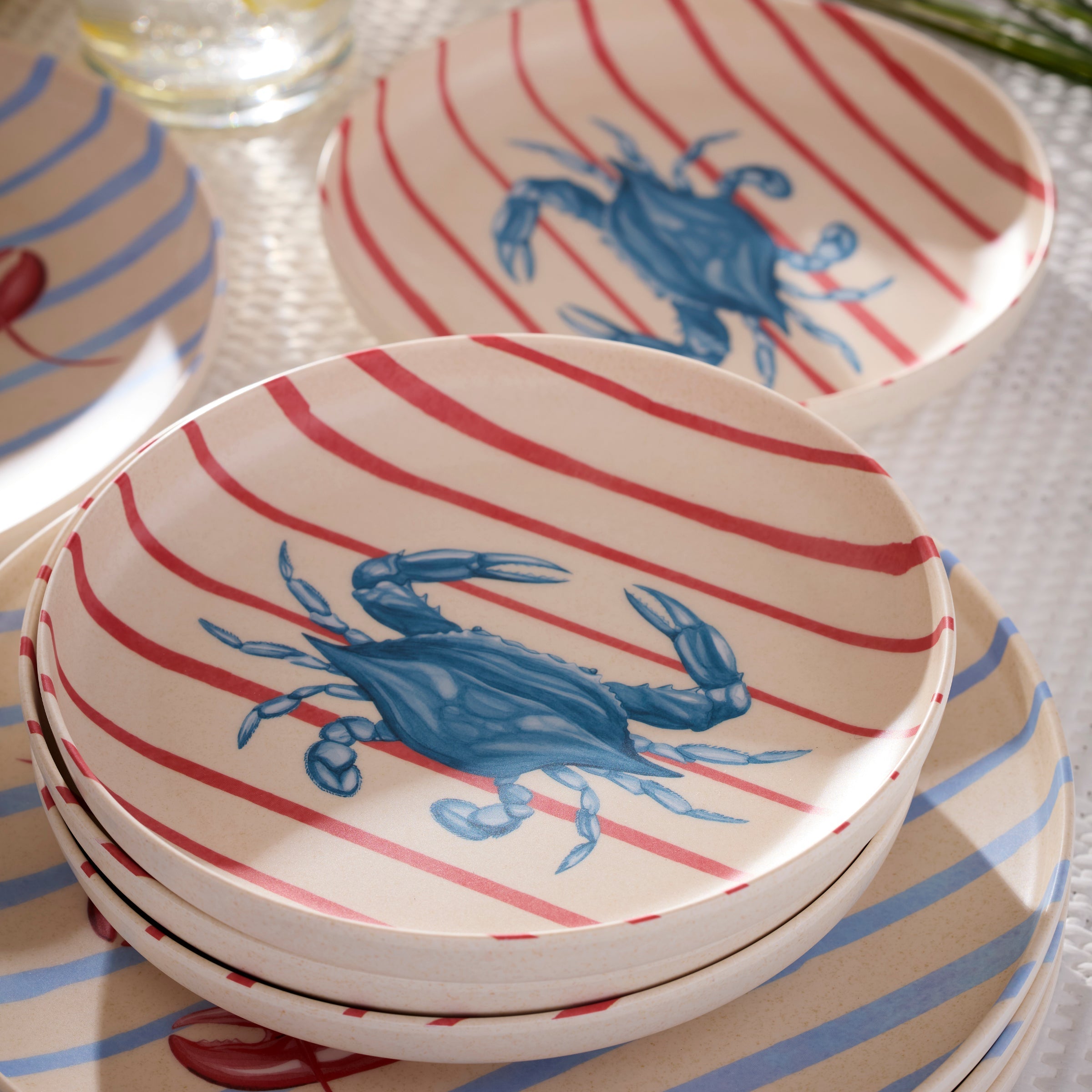 Thekbunny 24 Seven Melamine Wharfside 24 Piece Dinnerware Set