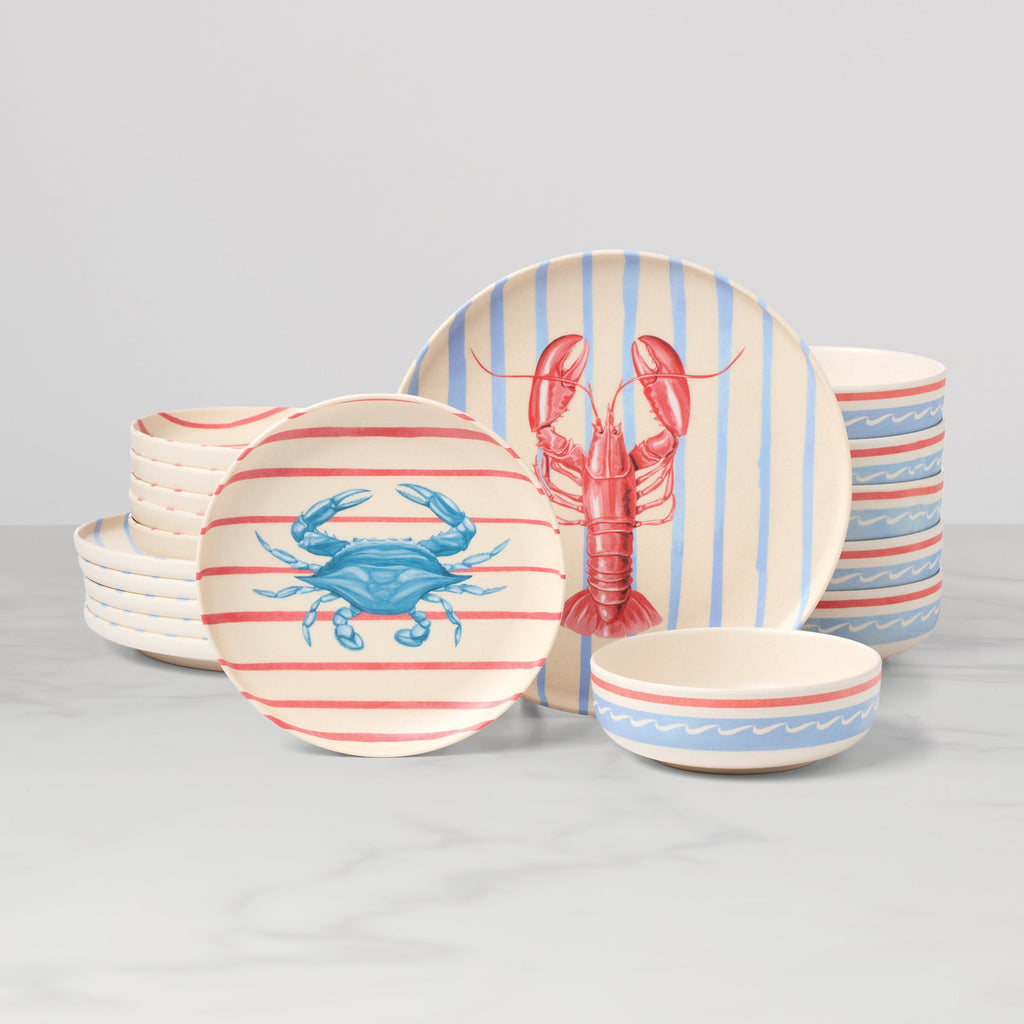 Thekbunny 24 Seven Melamine Wharfside 18 Piece Dinnerware Set