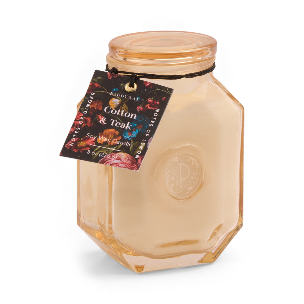 Thekbunny Botanica 8-oz Soy Wax Candle, Cotton & Teak