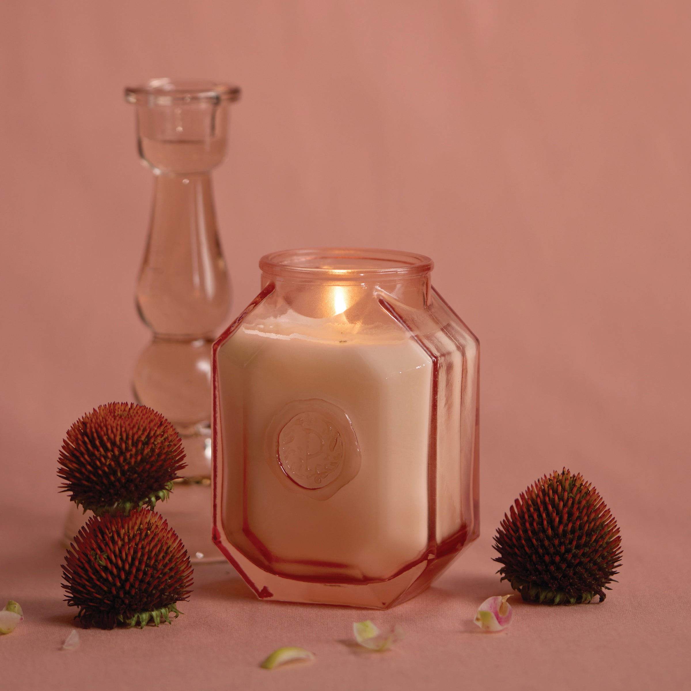 Thekbunny Botanica 8-oz Soy Wax Candle, Saffron Rose