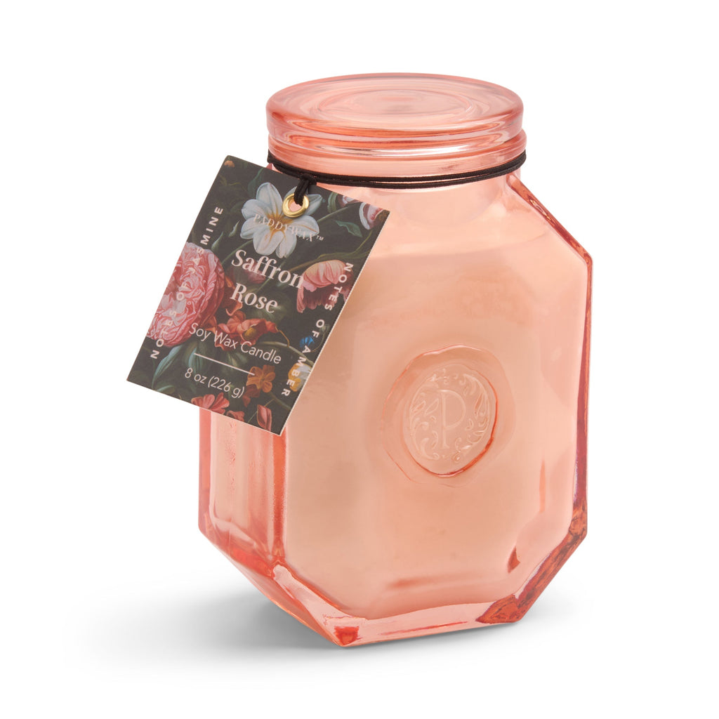 Thekbunny Botanica 8-oz Soy Wax Candle, Saffron Rose