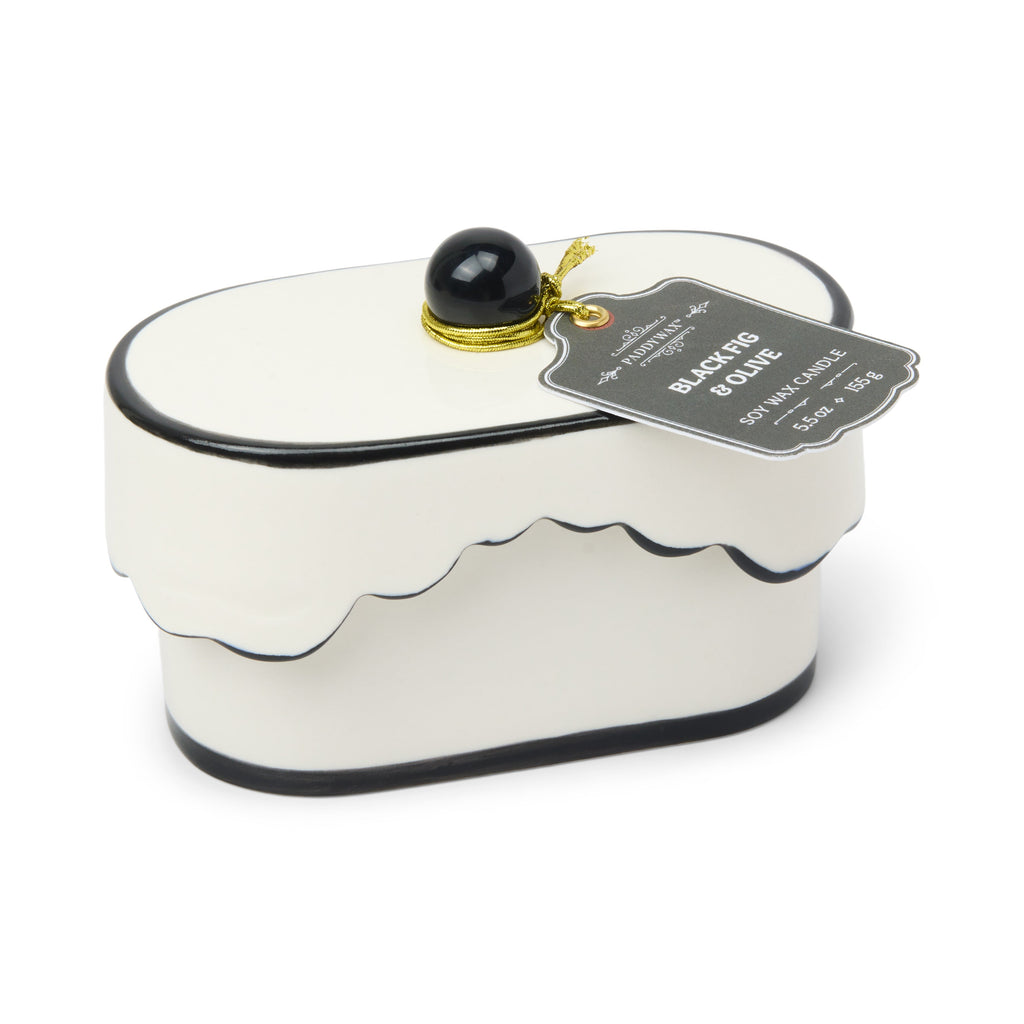 Thekbunny Cherie 5.5-oz Soy Wax Ceramic Candle, Black Fig & Olive