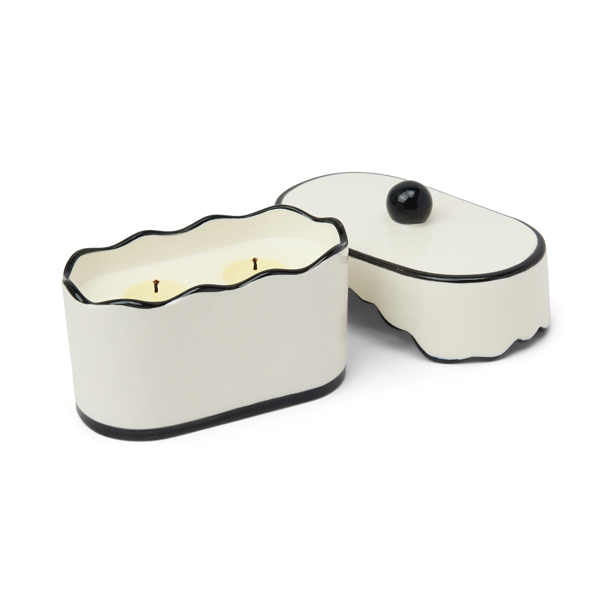 Thekbunny Cherie 5.5-oz Soy Wax Ceramic Candle, Black Fig & Olive
