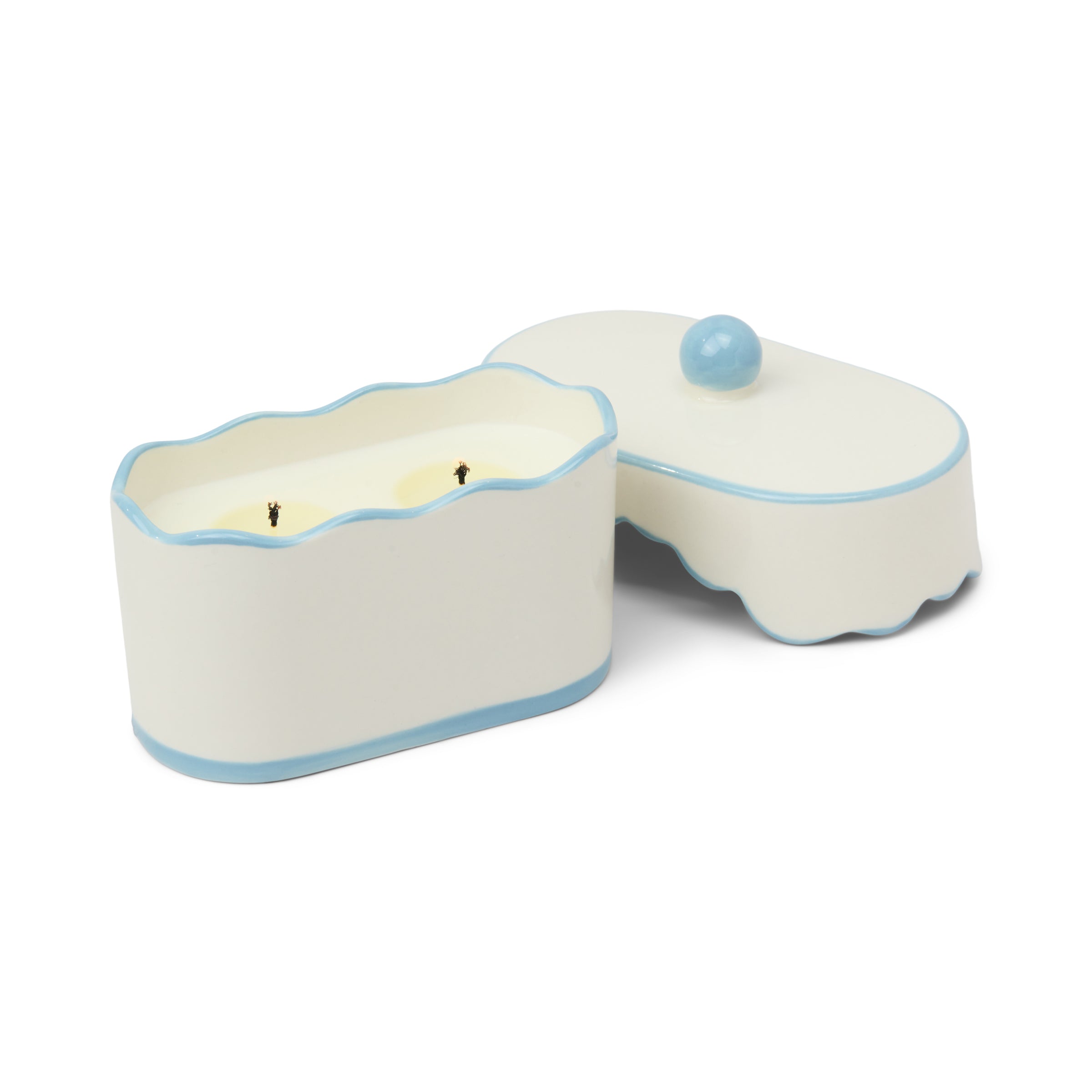 Thekbunny Cherie 5.5-oz Soy Wax Ceramic Candle, Lavender Thyme